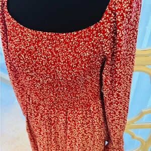 SHEIN Red and white casual dress.